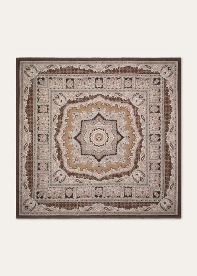 Fular din majolică florală 90 x 90 Fular din majolică florală 90 x 90