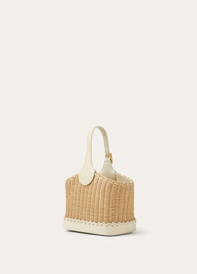 Geantă Bobbin Bucket din răchită Geantă Bobbin Bucket din răchită